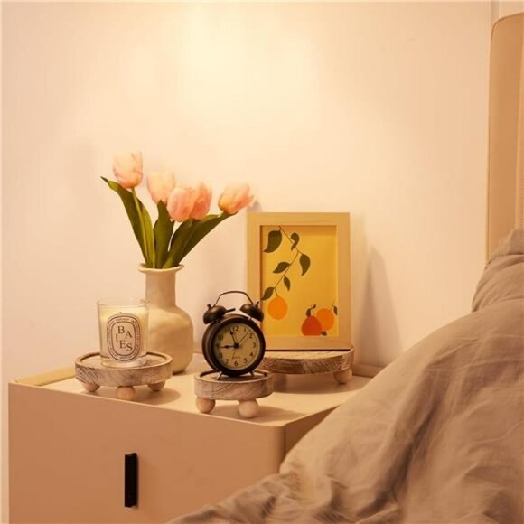 Wood Riser Stand Set Farmhouse Pedestal for Decor Display Candles Plants Cups - Picture 4 of 8